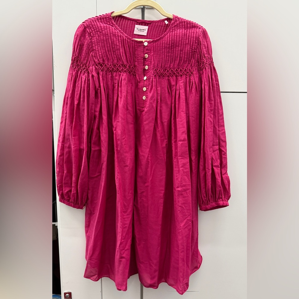 Isabel Marant Fuchsia Long Sleeve Dress